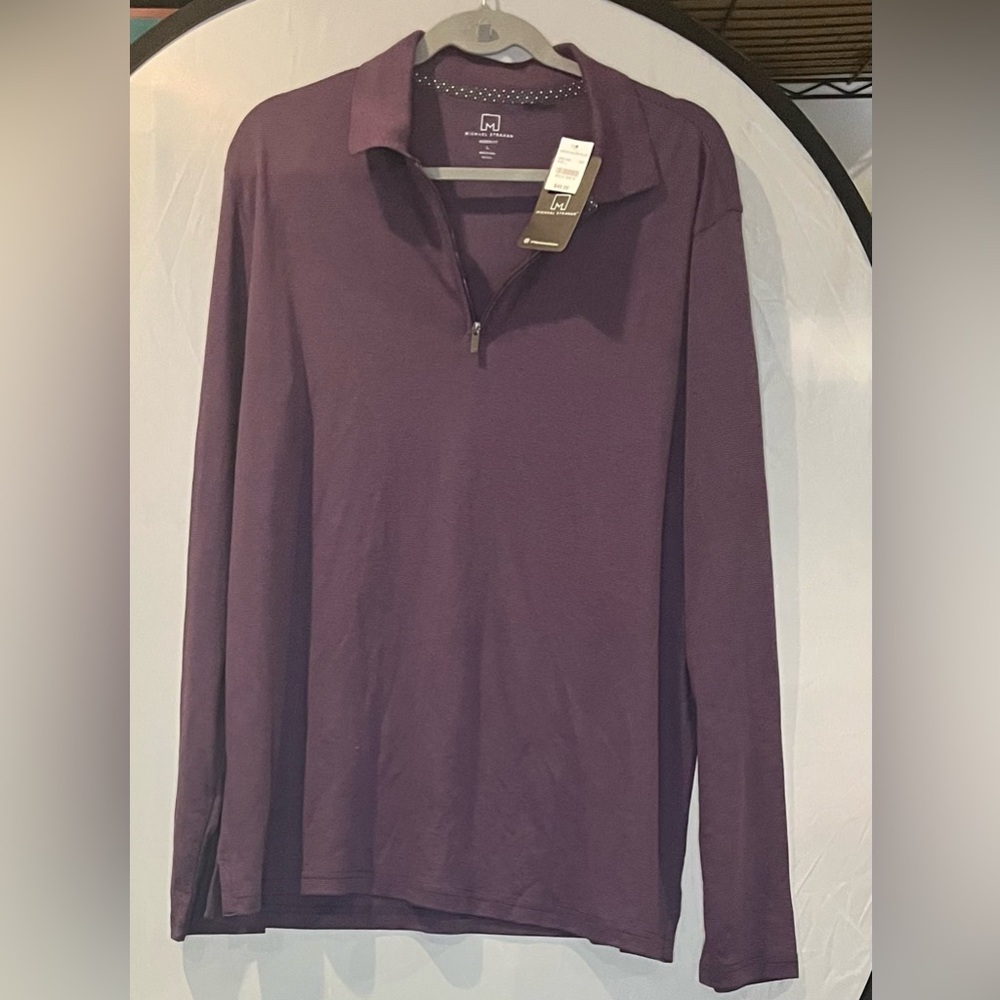 Elegant Purple Zip-Up Sweater for Men